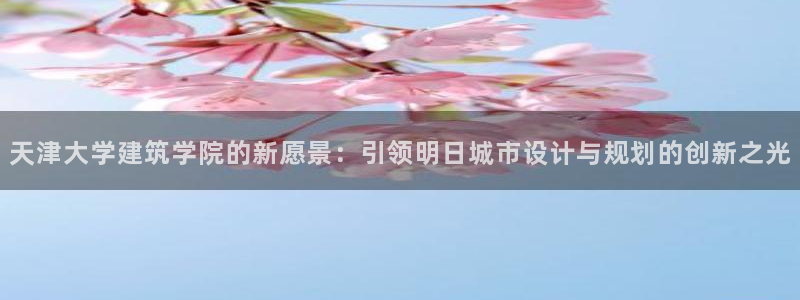 清远顺盈娱乐集团实习：天津大学建筑学院的新愿景：引领明日城市设计与规划的创新之光