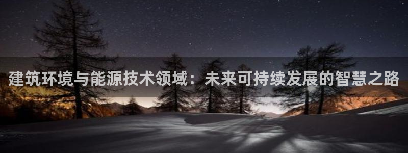 顺盈娱乐招商前原判官333OO：建筑环境与能源技术领域：未来可持续发展的智慧之路