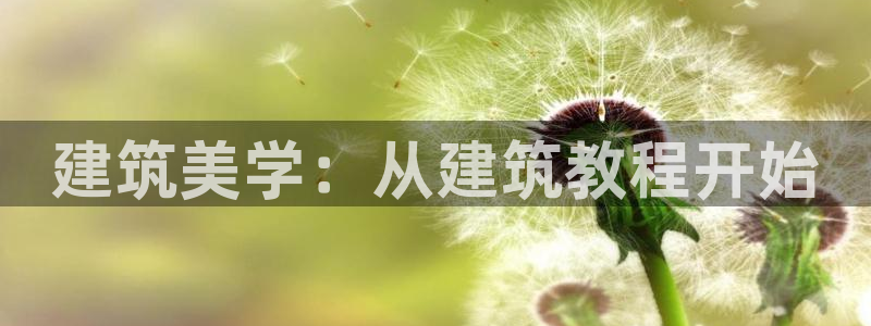 顺盈娱乐382223：建筑美学：从建筑教程开始