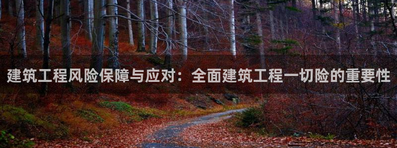 顺盈娱乐在线开户官网：建筑工程风险保障与应对：全面建筑工程一切险的重要性