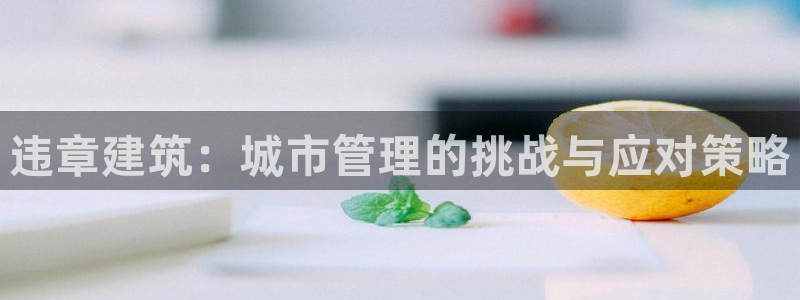 顺盈娱乐主管待判官333OO：违章建筑：城市管理的挑战与应对策略